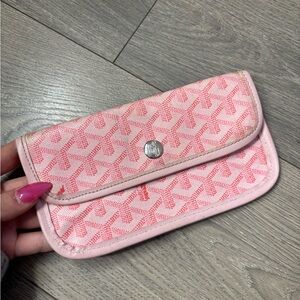 Authentic goyard logo Pink monogram Women's Clutch wallet